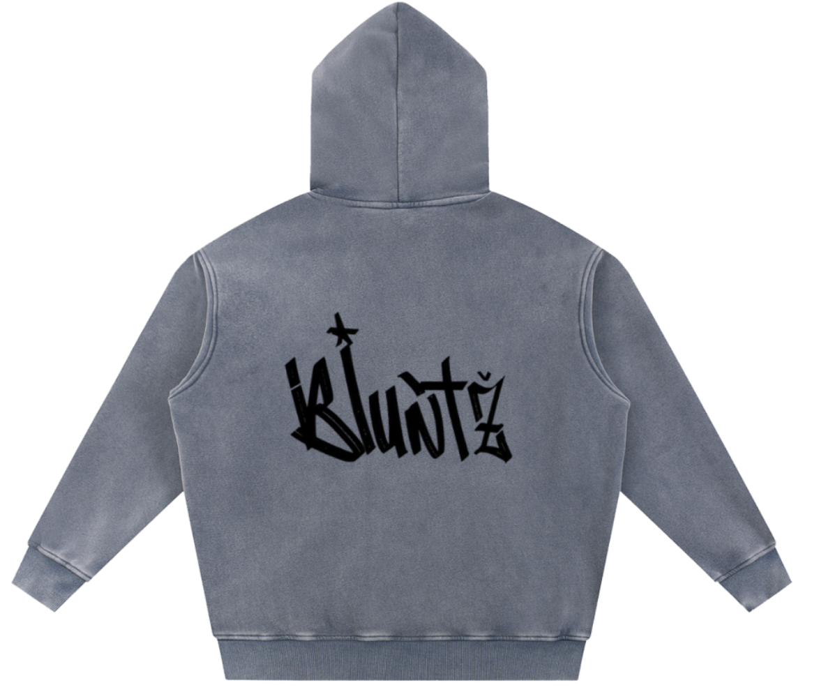 Bluntz Snow Wash Fleece Oversize Hoodie